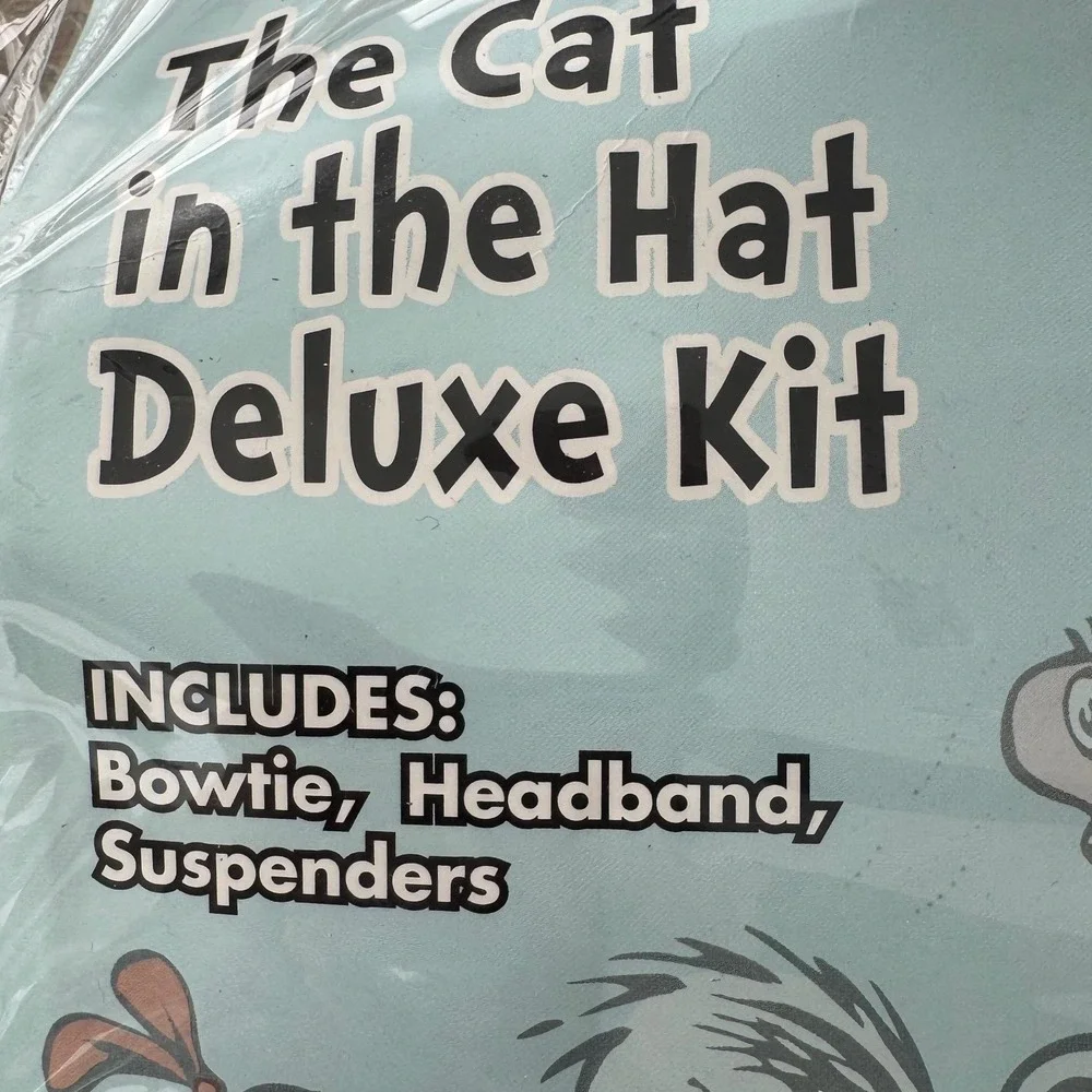 Cat in the Hat Deluxe Costume Kit Bowtie Headband Suspenders‎